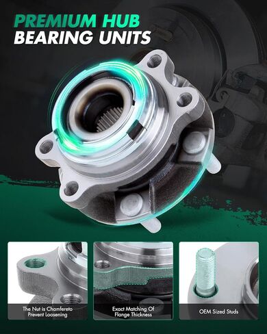 SCITOO 2 x Wheel Hub and Bearing Assembly Front for Nissan 513310 29513310 WA513310 WB513310 in Saudi Arabia