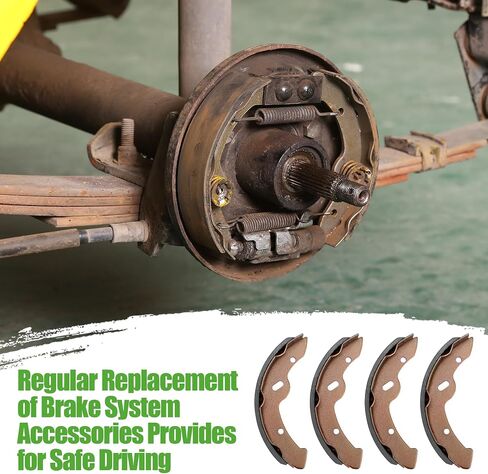 10L0L Golf Cart Cart Brake Shoes - Replacement Brake Pad for Yamaha G9-G28 (94-06) EZGO Medalist 1997+, EZGO TXT 1996+, ST 3500 Workhorse 96+ 27943G01 27945G01 70795G01 in Kuwait