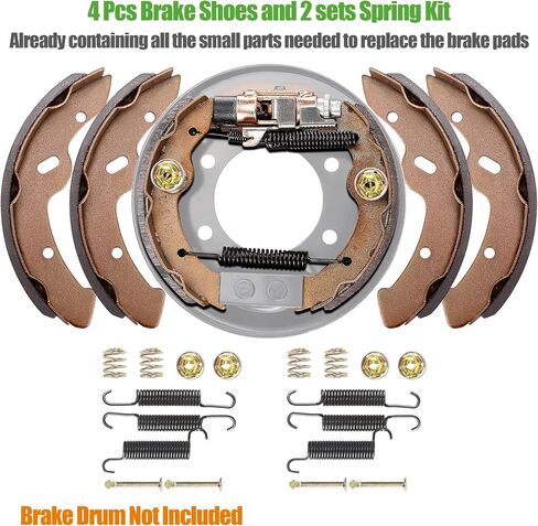 10L0L Golf Cart Cart Brake Shoes - Replacement Brake Pad for Yamaha G9-G28 (94-06) EZGO Medalist 1997+, EZGO TXT 1996+, ST 3500 Workhorse 96+ 27943G01 27945G01 70795G01 in Kuwait