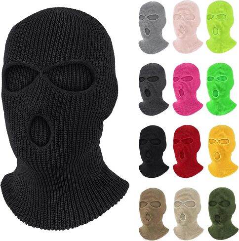 Pukavt 3 Hole Winter Crenbled Mask ، Comple Face Cover Cover Mask Warm Balaclava للتزلج على التزلج ، دراجة نارية ، جيش التزلج على الجليد الأخضر in Kuwait