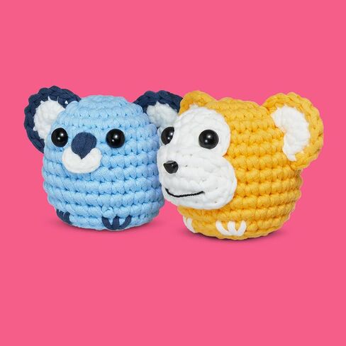 مجموعة عيد الميلاد الكروشيه للمبتدئين، مجموعات الكروشيه للمبتدئين للأطفال والكبار Amigurumi Craft Knitting Crochet Animals Kits مع دروس فيديو خطوة بخطوة in Saudi Arabia