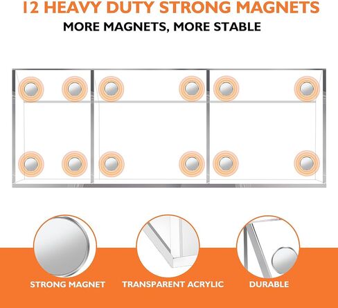 Magnetic Pen Holder Classroom Organization Acrylic Marker Holder for Whiteboard Refrigerator Locker Accessories Pencil Dry Erase Marker Basket in Saudi Arabia