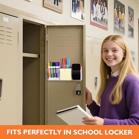 Magnetic Pen Holder Classroom Organization Acrylic Marker Holder for Whiteboard Refrigerator Locker Accessories Pencil Dry Erase Marker Basket in Saudi Arabia