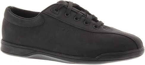 Easy Spirit Womens AP1 Leather Low Top Lace Up Fashion Sneakers, Black, Size 8.0 in Saudi Arabia