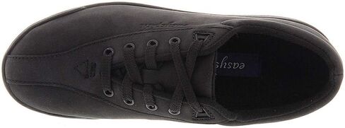 Easy Spirit Womens AP1 Leather Low Top Lace Up Fashion Sneakers, Black, Size 8.0 in Saudi Arabia