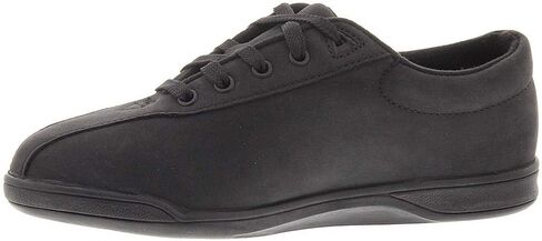 Easy Spirit Womens AP1 Leather Low Top Lace Up Fashion Sneakers, Black, Size 8.0 in Saudi Arabia