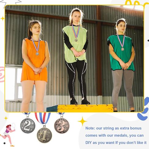 Award Medals 1st 2nd 3rd Place Medals for Awards Winner Medal Gold Silver Bronze Medal with Neck Ribbon Trophy Award for Sports Competitions Party 2 Inches in Kuwait