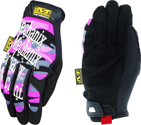 Mechanix Wear: قفازات العمل الوردية النسائية الأصلية مع قبضة آمنة ومرنة للاستخدام متعدد الأغراض ، قفازات تكتيكية شاشة تعمل باللمس متينة للنساء (مموهة وردية ، كبيرة للسيدات) in Kuwait