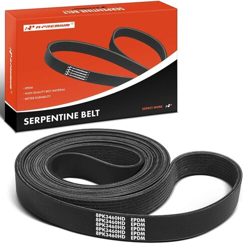 A-Premium Heavy-Duty Serpentine Drive Belt Compatible with Ford E-350 Econoline Club Wagon 1998-2002, E-350 E-450 Super Duty 2004-2007, E-450 Econoline Super Duty 1999-2001 & Starcraft Bus Starlite in Saudi Arabia