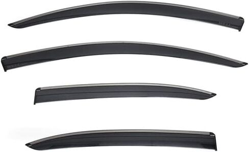 WellVisors Window Visors Wind Deflectors Compatible with Mitsubishi Mirage G4 Sedan 2017-2024 with Black Trim Rain Guards 3-847MI015 in Saudi Arabia