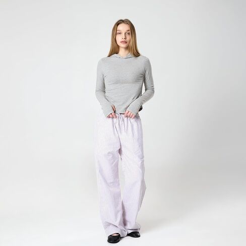 GIVON Womens Cotton Blend Slim Fit Long Sleeve Cropped Pullover Hoodies Sweatshirts Lightweight Casual Trend with Thumb Hole in Saudi Arabia