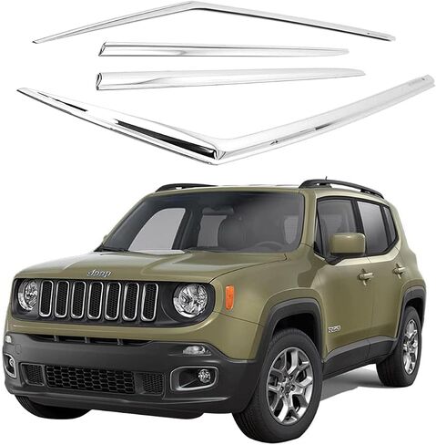 AutoClover Tape-on Rain Guards Window Foss 4 PCS تم تعيينه لجيب Renegade 2015 2015 2017 2018 2019 2020 2021 2022 2023 2024 2025 / Window Diplectors ، ظلال تنفيس خارجية (مدخنة) in Kuwait