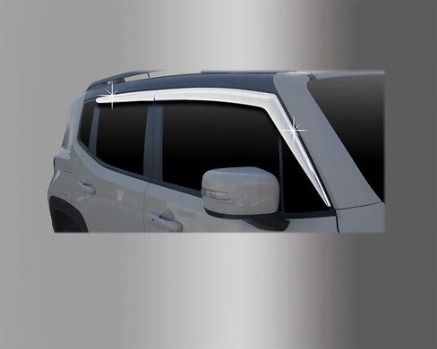 AutoClover Tape-on Rain Guards Window Foss 4 PCS تم تعيينه لجيب Renegade 2015 2015 2017 2018 2019 2020 2021 2022 2023 2024 2025 / Window Diplectors ، ظلال تنفيس خارجية (مدخنة) in Kuwait