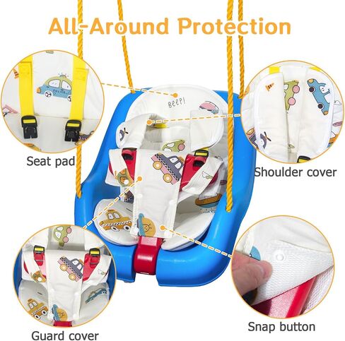 Toddler Swing Cushion - FEISIKE Baby Swing Outdoor Seat Insert Pad Compatible with Little Tikes Swings for Toddlers Age 1-3, Detachable and Washable(Swing Not Included)-AMB241 in Kuwait