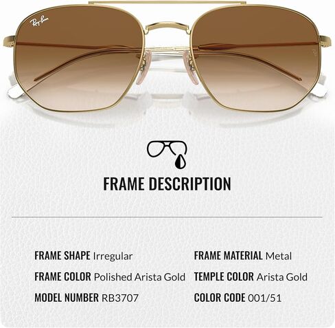 Ray-Ban RB3707 Square-Round Shape Sunglasses with Official Eyewear Kit Bundle in Saudi Arabia