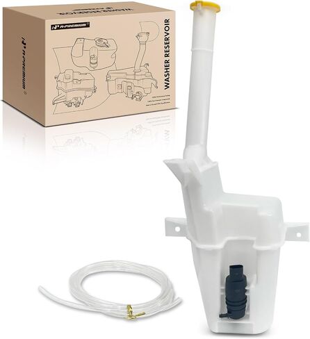 A -Premium Windshield Washer Reservoir متوافق مع نماذج Ford Select - Mustang 2010 2011 2012 2013 ، مع (CAP/Gasher Pump/Filler Neck/Hose/Bracket) - استبدال# 14860686 in Saudi Arabia