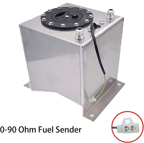 2.5 Gallon Universal Fuel Cell Gas Tank Aluminum Polished Race Street Drift Strip Fuel Cell Tank with Level Sender Silver in Saudi Arabia