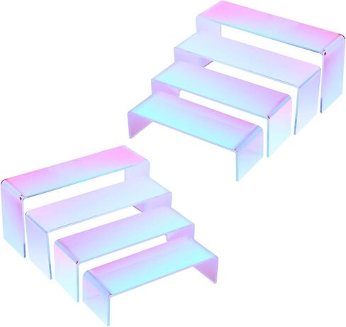 صناديق عرض أكريليك قزحيات ، مصنوعة يدويًا 10 أجهزة مكونة من مواقف الشاشة الأكريليك ، وقواعد قوس قزح ، ومواقف عرض ، ورفوف المعرض الأكريليك ، تقف على محفظة مجوهرات العطور المقتنيات in Kuwait