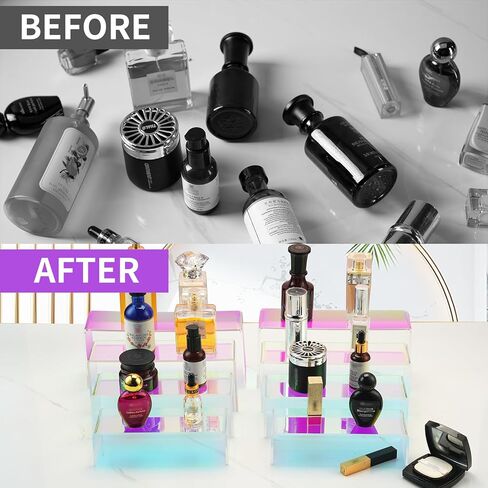 صناديق عرض أكريليك قزحيات ، مصنوعة يدويًا 10 أجهزة مكونة من مواقف الشاشة الأكريليك ، وقواعد قوس قزح ، ومواقف عرض ، ورفوف المعرض الأكريليك ، تقف على محفظة مجوهرات العطور المقتنيات in Kuwait