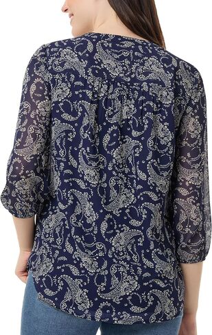 Jones New York للسيدات 3/4 Sleeve V-Neck Tup in Kuwait