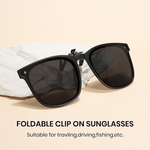 Cyxus Folding Clip-on Sunglasses for Men Polarized UV Protection TAC Lens Fashion Ultralight Male Shades in Saudi Arabia