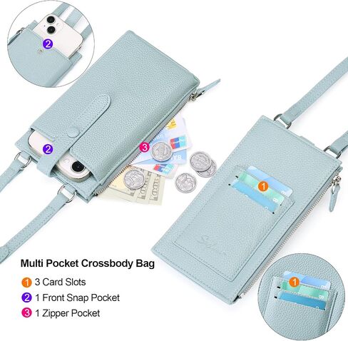 Lightweight Small Crossbody Bags for Women Vegan Leather Cell Phone Purses with Adjustable Strap and Card Slots in Saudi Arabia
