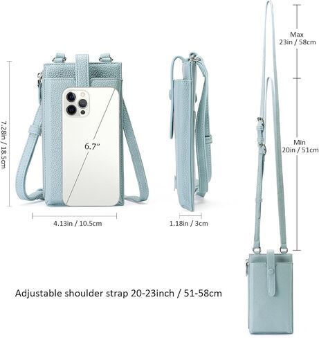 Lightweight Small Crossbody Bags for Women Vegan Leather Cell Phone Purses with Adjustable Strap and Card Slots in Saudi Arabia