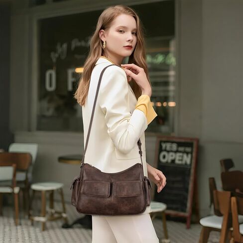 حقيبة كتف Aphison للنساء ، يحافظ على حقائب Crossbody جلد نباتي للسيدات ، حقائب اليد متعددة الجيوب in Kuwait