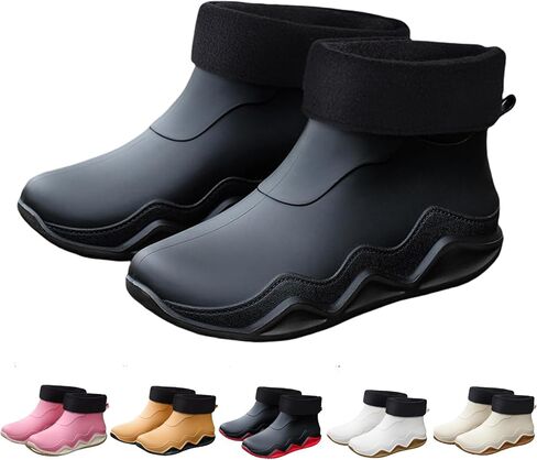 Men's and women's couple fashion rain boots, non-slip wear-resistant waterproof rain shoes for outdoor work fishing travel in Kuwait
