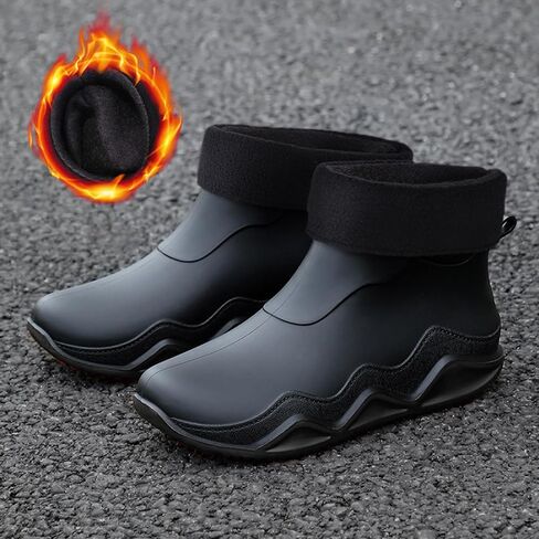 Men's and women's couple fashion rain boots, non-slip wear-resistant waterproof rain shoes for outdoor work fishing travel in Kuwait