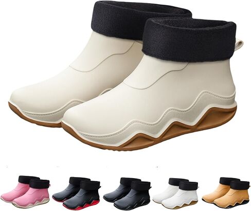 Men's and women's couple fashion rain boots, non-slip wear-resistant waterproof rain shoes for outdoor work fishing travel in Kuwait