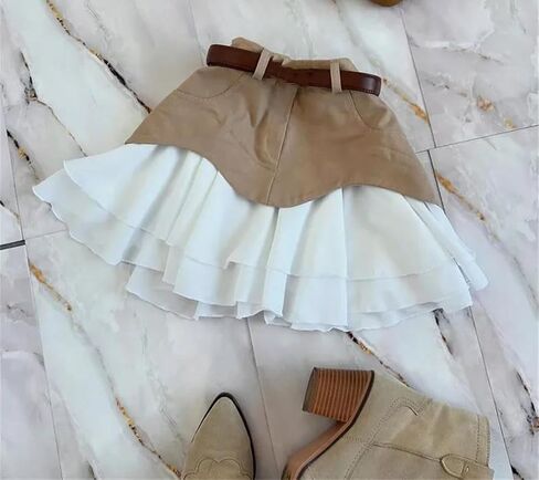 تنورة ميني A-line Mini A-Line High Weist Denim Skirt Slim Fit Fit Disual Summer Short in Kuwait