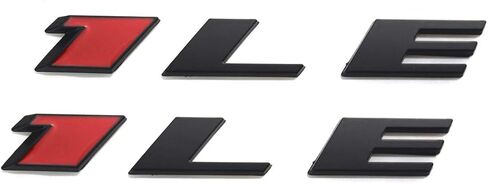 Aimoll 1LE Emblem Badge Letter Rear Side Replacement for Camaro 1LE Door Genuine (1pc Chrome Black) in Saudi Arabia