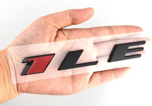 Aimoll 1LE Emblem Badge Letter Rear Side Replacement for Camaro 1LE Door Genuine (1pc Chrome Black) in Saudi Arabia