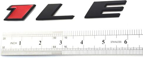 Aimoll 1LE Emblem Badge Letter Rear Side Replacement for Camaro 1LE Door Genuine (1pc Chrome Black) in Saudi Arabia