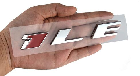 Aimoll 1LE Emblem Badge Letter Rear Side Replacement for Camaro 1LE Door Genuine (1pc Chrome Black) in Saudi Arabia