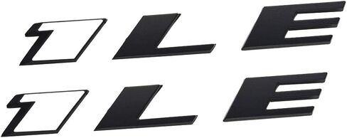Aimoll 1LE Emblem Badge Letter Rear Side Replacement for Camaro 1LE Door Genuine (1pc Chrome Black) in Saudi Arabia