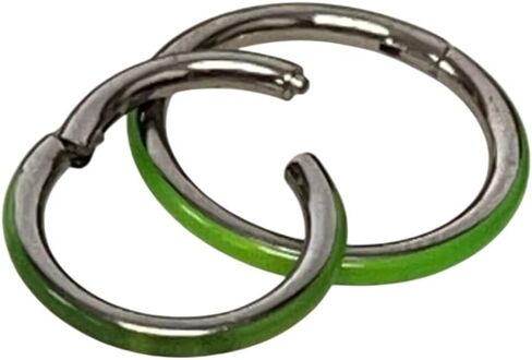 1 Piece Unique Titanium Glow in the Dark Outer Edge Hinged Segment Ring - Septum Hoop Helix Daith - 16g - Body Jewelry in Saudi Arabia