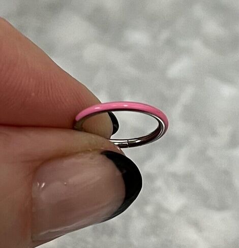 1 Piece Unique Titanium Glow in the Dark Outer Edge Hinged Segment Ring - Septum Hoop Helix Daith - 16g - Body Jewelry in Saudi Arabia