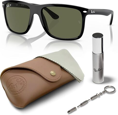 Ray-Ban RB4547 BOYFRIEND TWO Square Shape Sunglasses with Official Eyewear Kit Bundle in Saudi Arabia