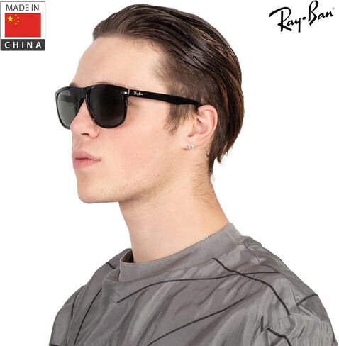 Ray-Ban RB4547 Boyfriend نظارة شمسية مربعة على شكل مربع مع حزمة طقم النظارات الرسمية in Saudi Arabia