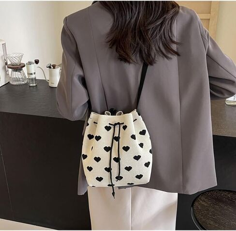 Women's Knitted Yarn Crochet Crossbody Bags Top Handle Knit Women Shoulder Handbags Versatile Korean Casual Bags in Saudi Arabia