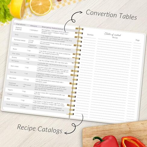 LuBudingJoy Blank Recipe Book to Write in Your Own Recipes. Sprial Hardcover Blank Cookbook, Recipe Journal Hold 150 Recipes(Black Green) in Saudi Arabia