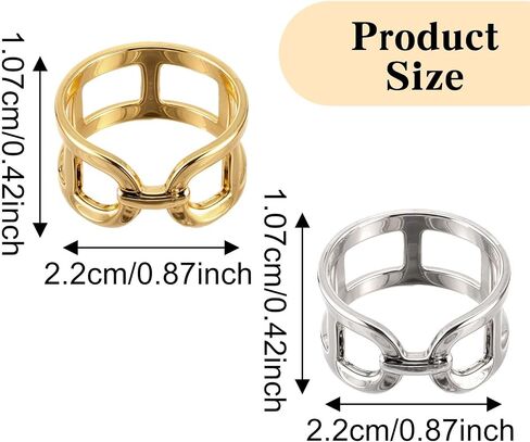 Divina Vitae 6 PCS Ring For Women ، Sliver Sliver Gold Slide Slide Buckle Metal Clips Silk Silk Schawl Buckles Diving Clasp Sclase Pin for Women Dress Associory Jewelry in Saudi Arabia