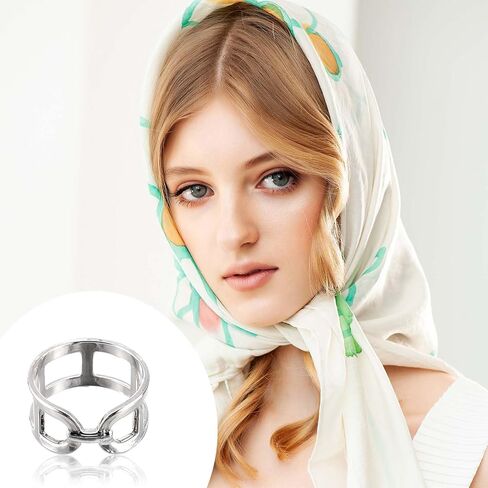 Divina Vitae 6 PCS Ring For Women ، Sliver Sliver Gold Slide Slide Buckle Metal Clips Silk Silk Schawl Buckles Diving Clasp Sclase Pin for Women Dress Associory Jewelry in Saudi Arabia