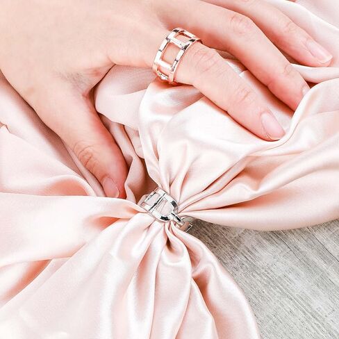 Divina Vitae 6 PCS Ring For Women ، Sliver Sliver Gold Slide Slide Buckle Metal Clips Silk Silk Schawl Buckles Diving Clasp Sclase Pin for Women Dress Associory Jewelry in Saudi Arabia