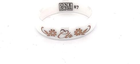 One Moment In Time J181 Size 5-9 Rosa White Ceramic with Rose Gold Ring Mormon LDS CTR in Saudi Arabia