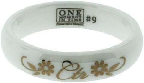One Moment In Time J181 Size 5-9 Rosa White Ceramic with Rose Gold Ring Mormon LDS CTR in Saudi Arabia