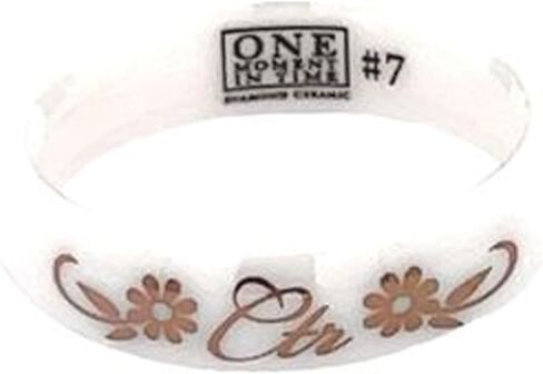 One Moment In Time J181 Size 5-9 Rosa White Ceramic with Rose Gold Ring Mormon LDS CTR in Saudi Arabia