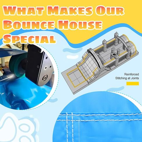 24FT(L) Inflatable Bounce House for Big Kids,100% PVC Commercial Grade Obstacle Course Bounce House for Big Kids 8-12 with Dual Racing Slides, Tunnels, Climbing,Obstacles Great for Party-1100w Blower in Saudi Arabia